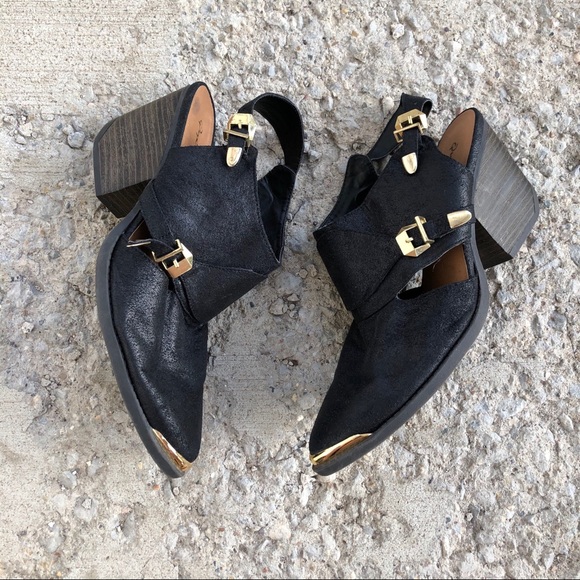 Qupid Shoes - Qupid black buckle heeled ankle boot